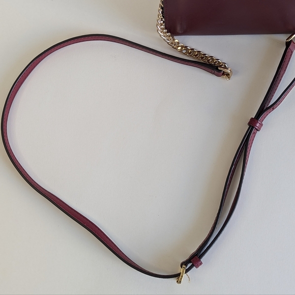 Michael Kors Sloan Convertible Color-Block Leather Chain Crossbody Wallet - Picture 10 of 15